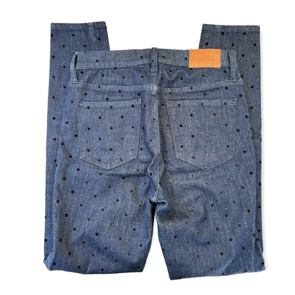 Madewell 9" Mid-Rise Skinny Jeans: Flocked Dots Edition - Picture 6 of 13